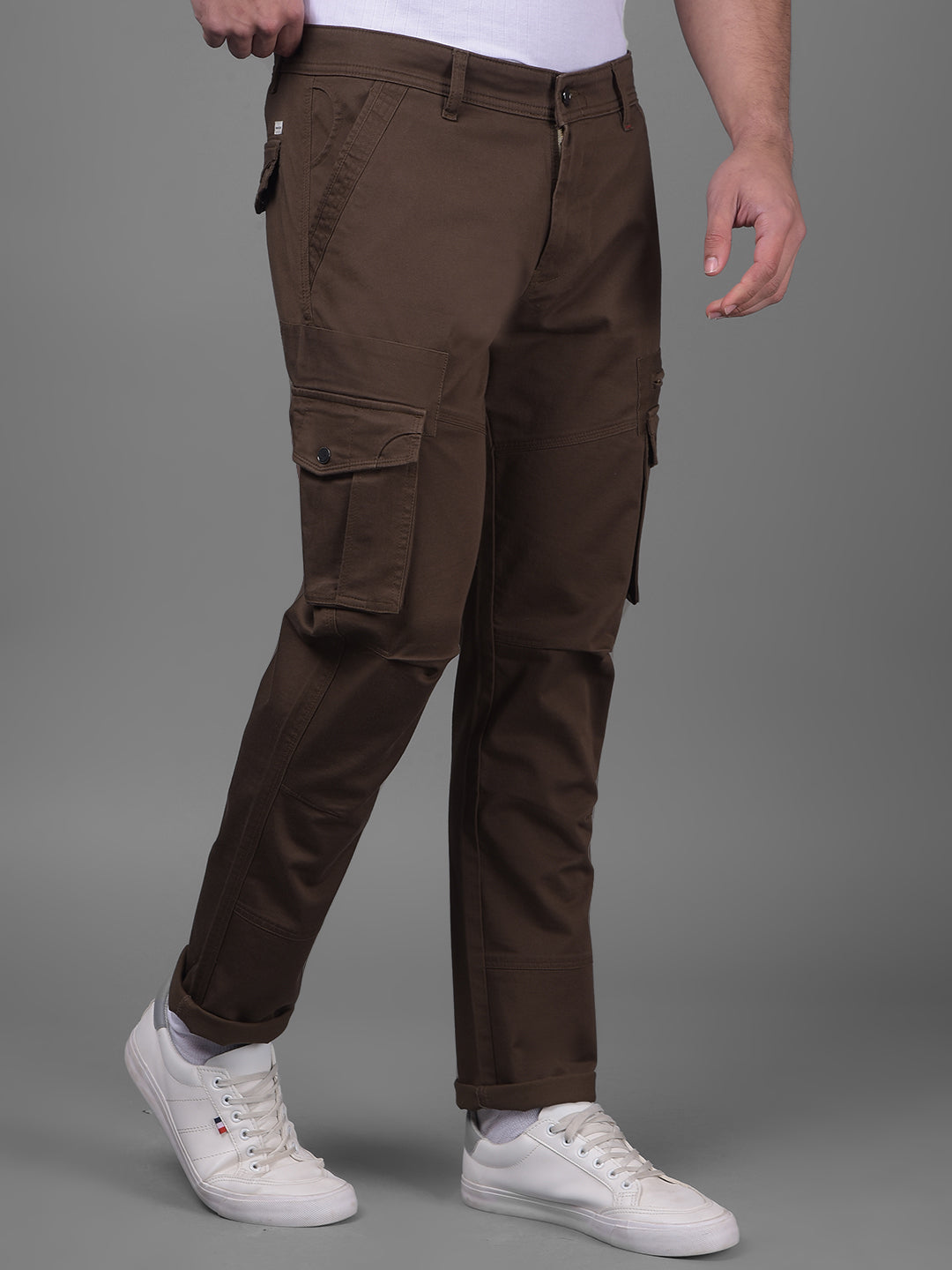 Brown Trousers-Men Trousers-Crimsoune Club