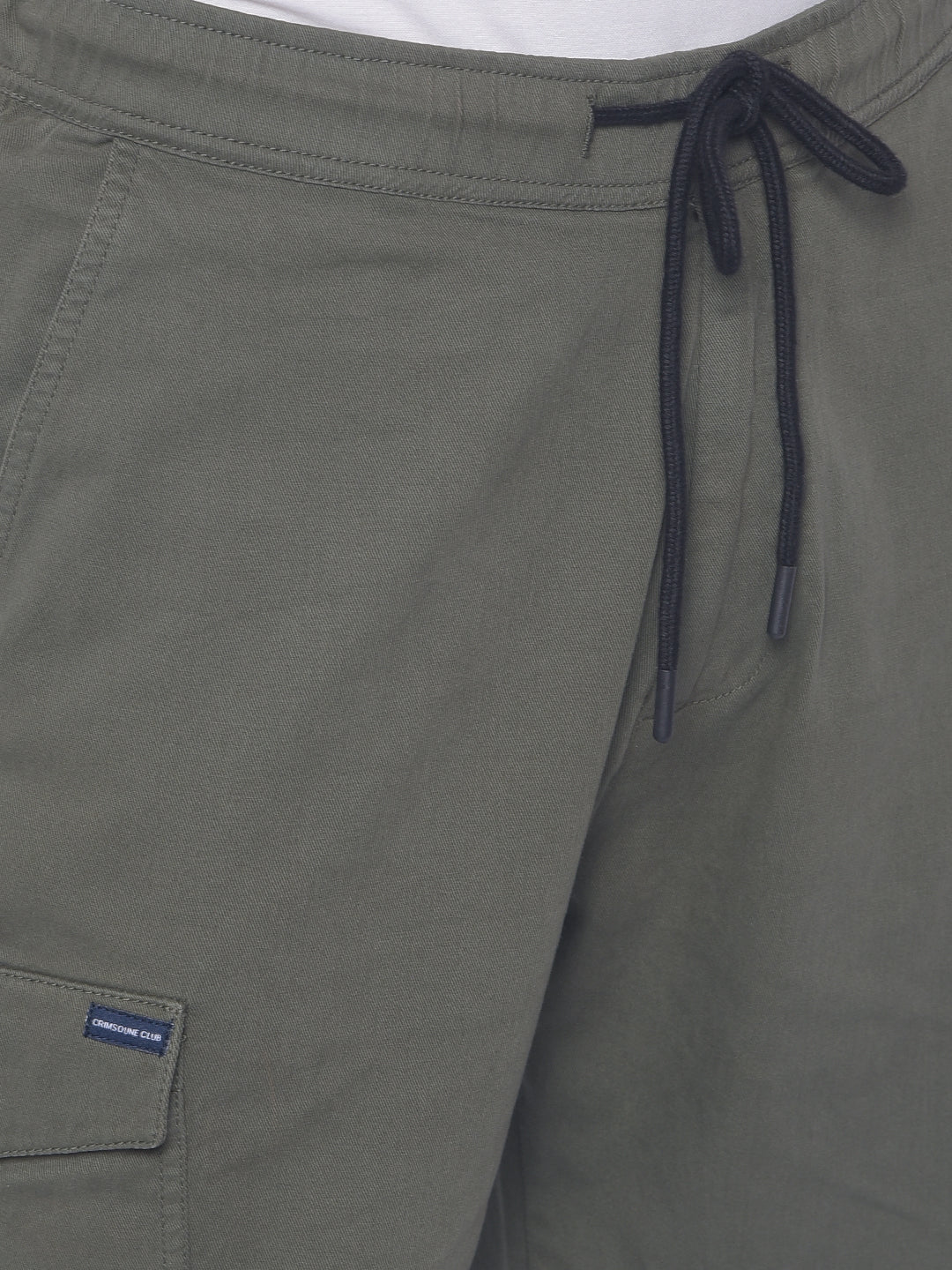 Olive Trousers-Men Trousers-Crimsoune Club