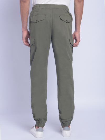 Olive Trousers-Men Trousers-Crimsoune Club