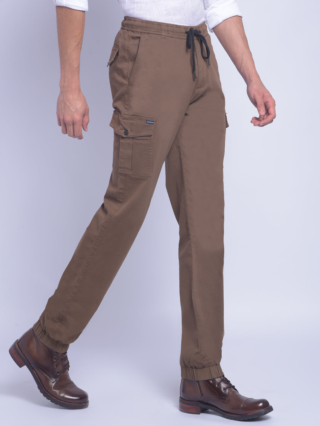 Brown Trousers-Men Trousers-Crimsoune Club