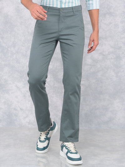 Green Straight Trousers-Men Trousers-Crimsoune Club