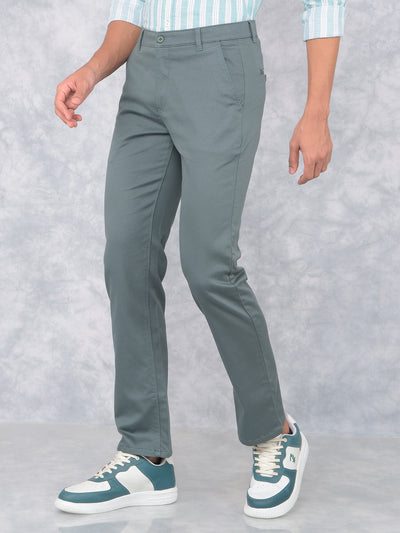 Green Straight Trousers-Men Trousers-Crimsoune Club