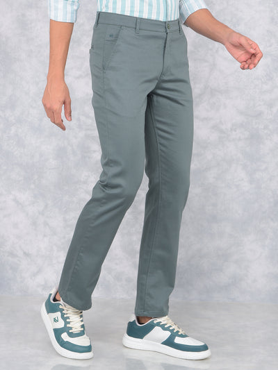 Green Straight Trousers-Men Trousers-Crimsoune Club