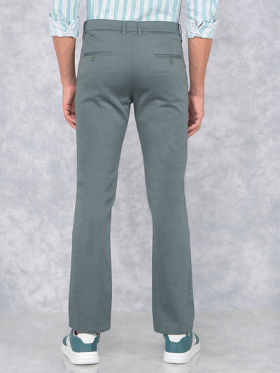 Green Straight Trousers-Men Trousers-Crimsoune Club