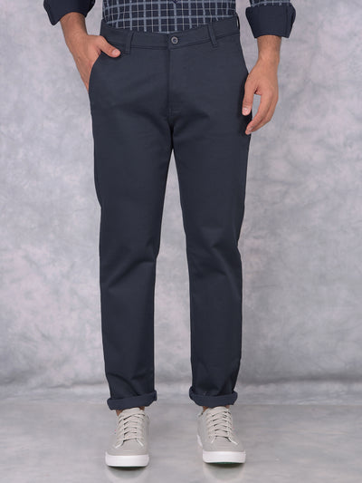 Black Straight Trousers-Men Trousers-Crimsoune Club