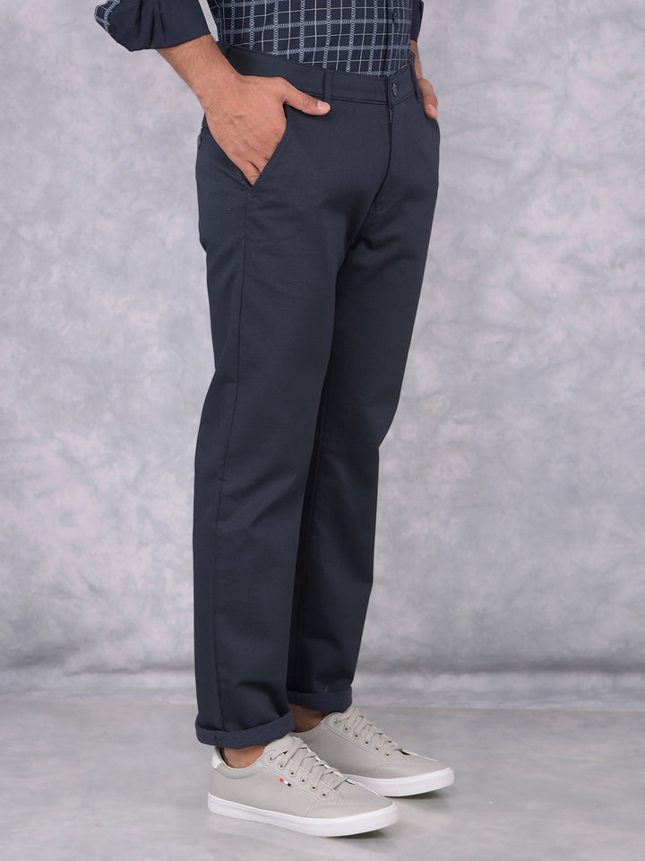 Black Straight Trousers-Men Trousers-Crimsoune Club