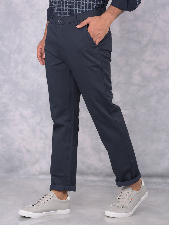 Black Straight Trousers-Men Trousers-Crimsoune Club