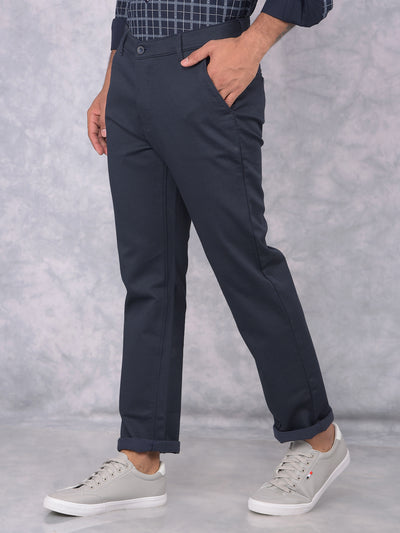 Black Straight Trousers-Men Trousers-Crimsoune Club