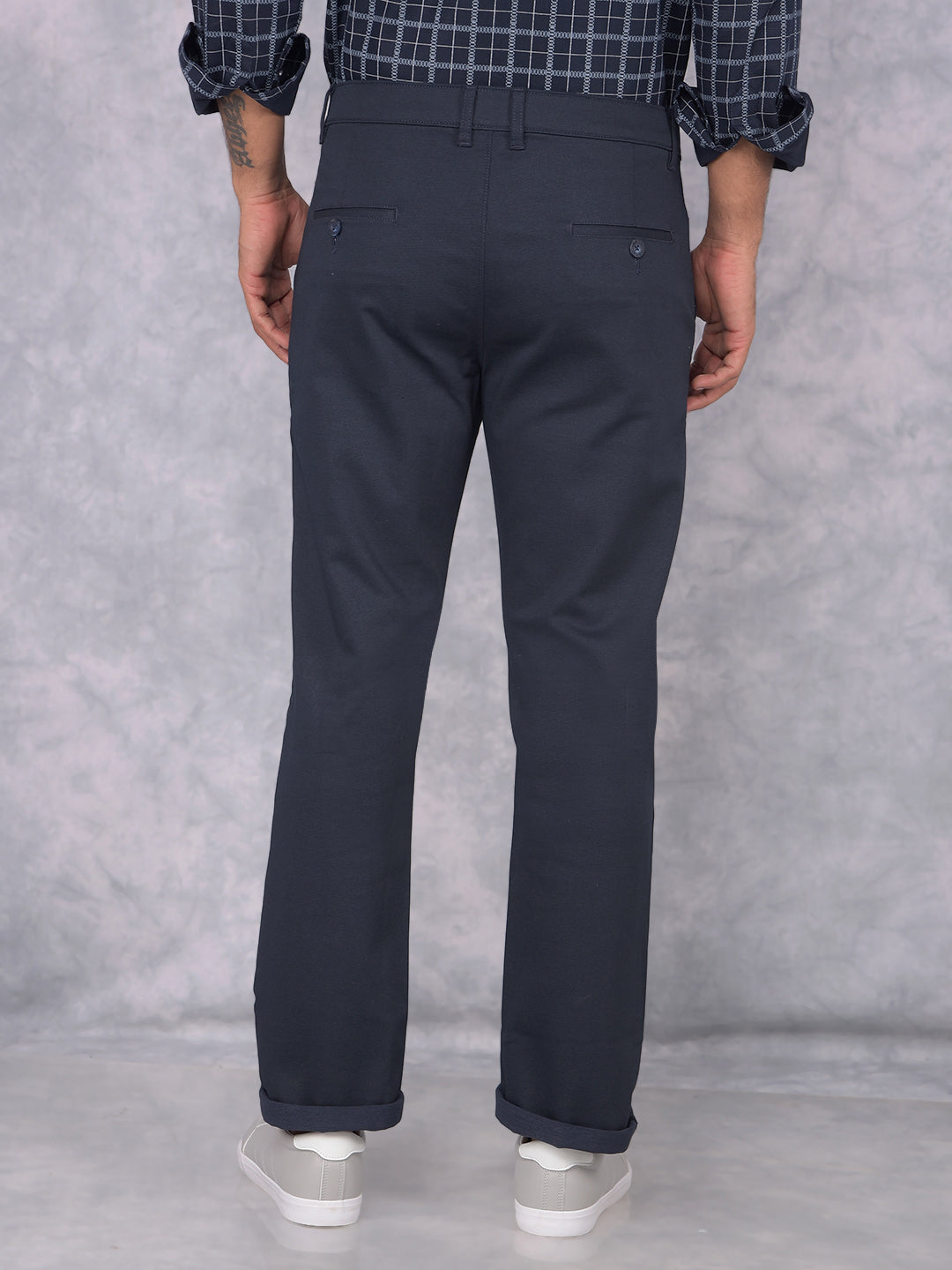 Black Straight Trousers-Men Trousers-Crimsoune Club