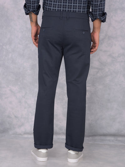 Black Straight Trousers-Men Trousers-Crimsoune Club