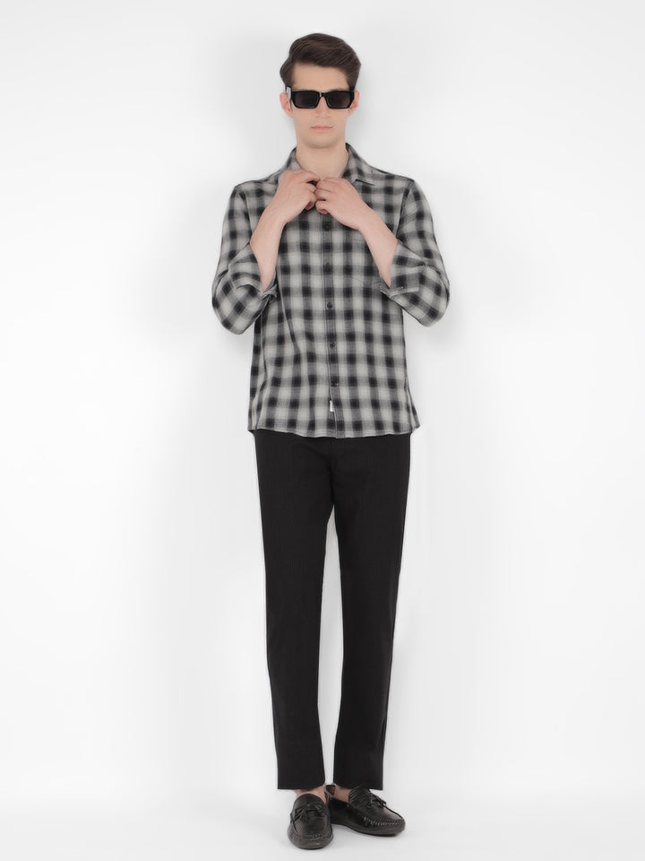 Black Vertical Stripes Trousers-Men Trousers-Crimsoune Club