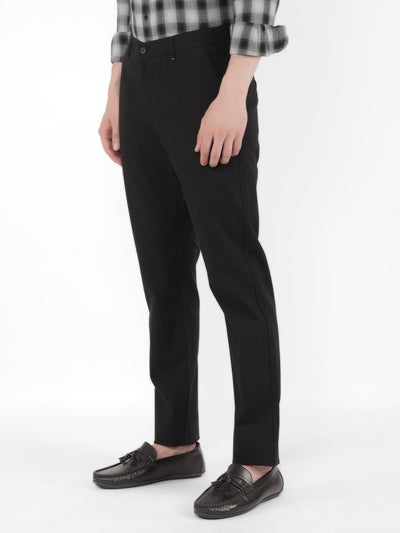 Black Vertical Stripes Trousers-Men Trousers-Crimsoune Club