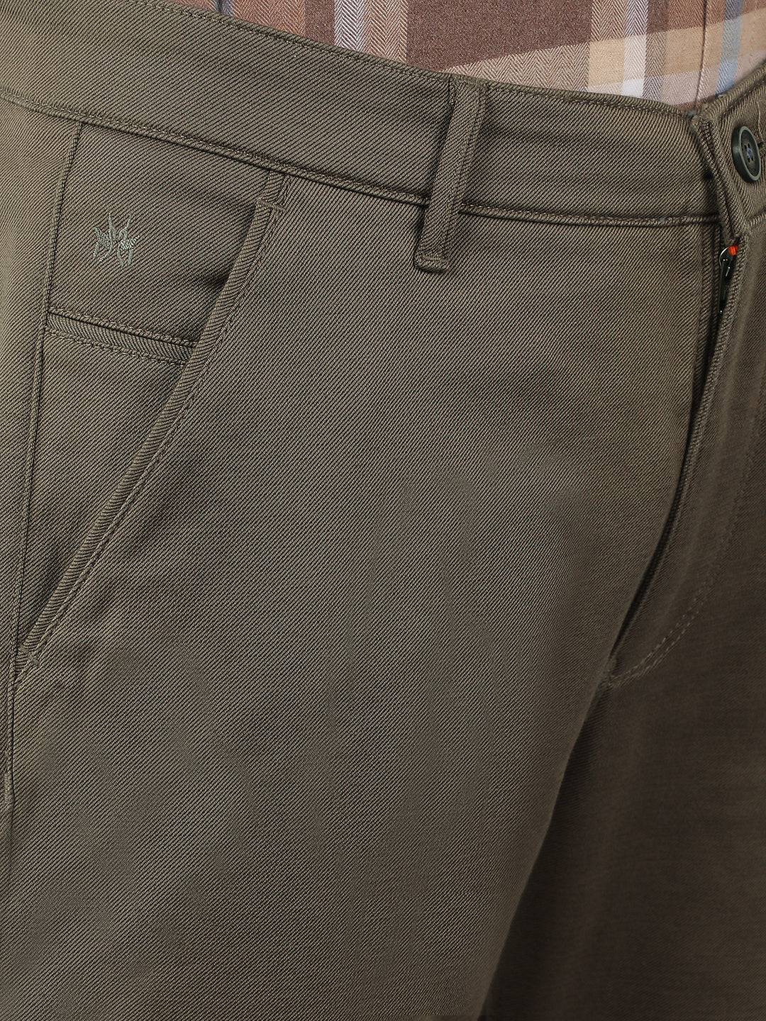 Olive Chinos Trousers-Men Trousers-Crimsoune Club