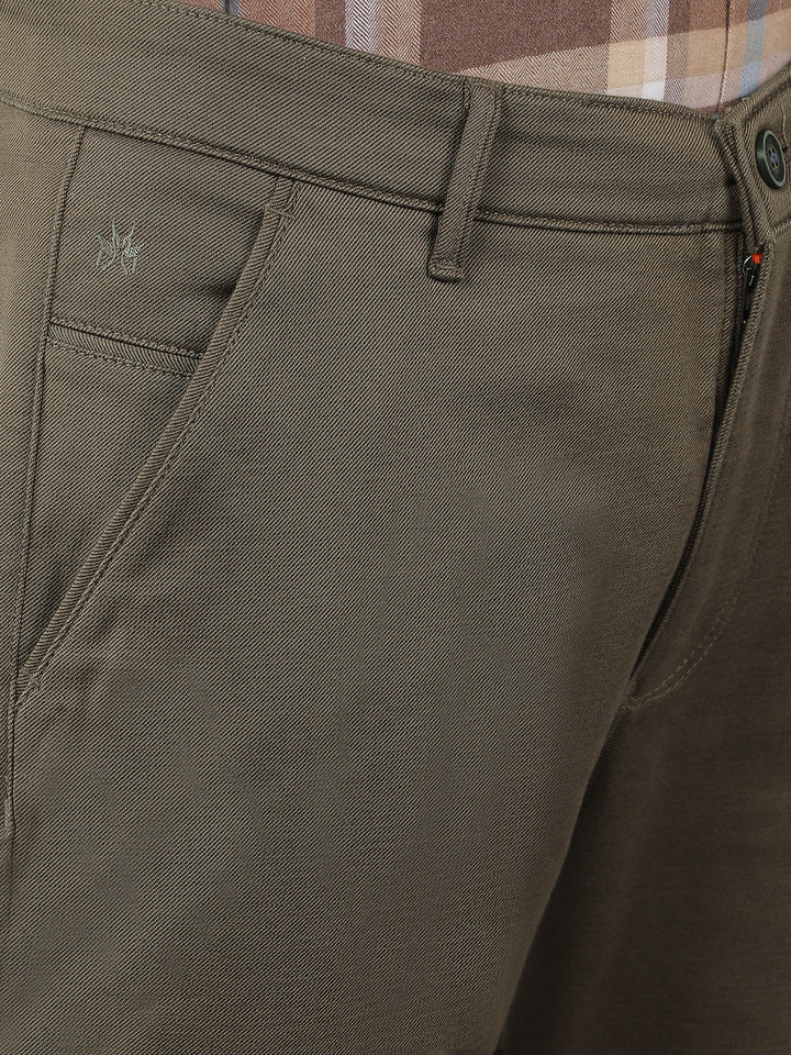 Olive Chinos Trousers-Men Trousers-Crimsoune Club