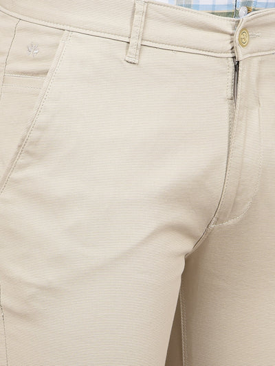 Beige Printed Trousers-Men Trousers-Crimsoune Club