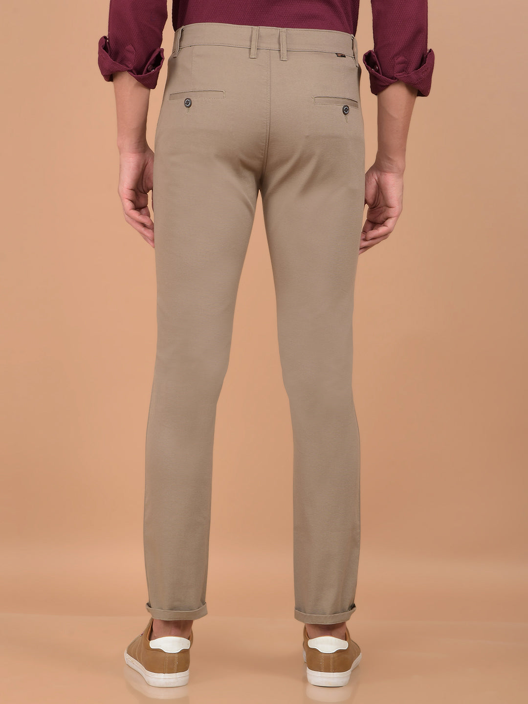 Khaki Trousers-Men Trousers-Crimsoune Club