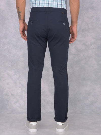 Navy Blue Trousers-Men Trousers-Crimsoune Club