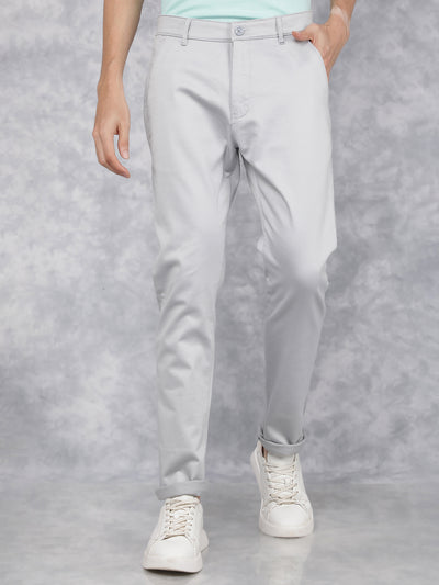 Grey Dobby Trousers-Men Trousers-Crimsoune Club