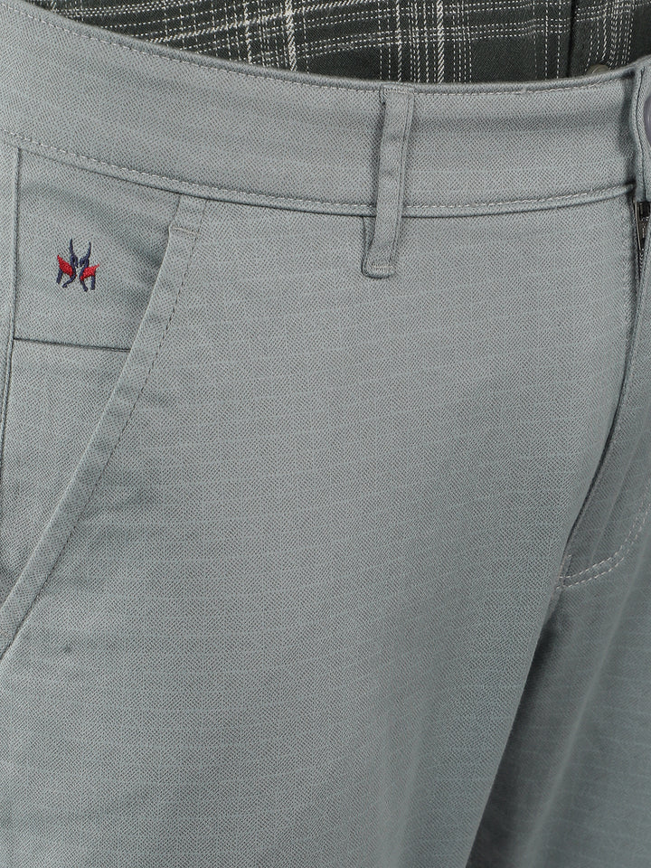 Blue Printed Chinos Trousers-Men Trousers-Crimsoune Club