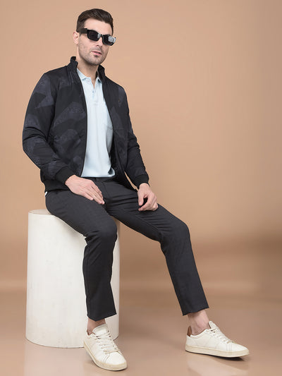 Black Checked Trousers-Men Trousers-Crimsoune Club