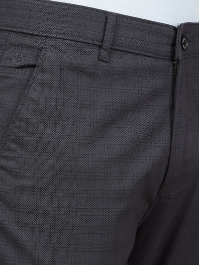 Black Checked Trousers-Men Trousers-Crimsoune Club
