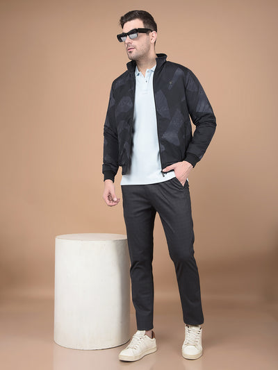 Black Checked Trousers-Men Trousers-Crimsoune Club