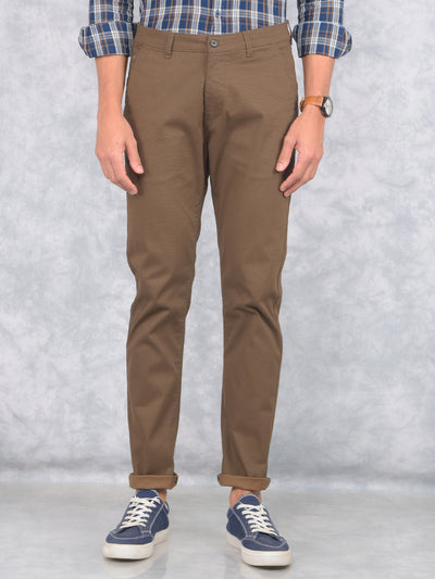 Brown Printed Trousers-Men Trousers-Crimsoune Club