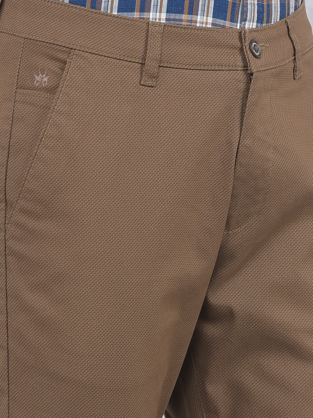 Brown Printed Trousers-Men Trousers-Crimsoune Club
