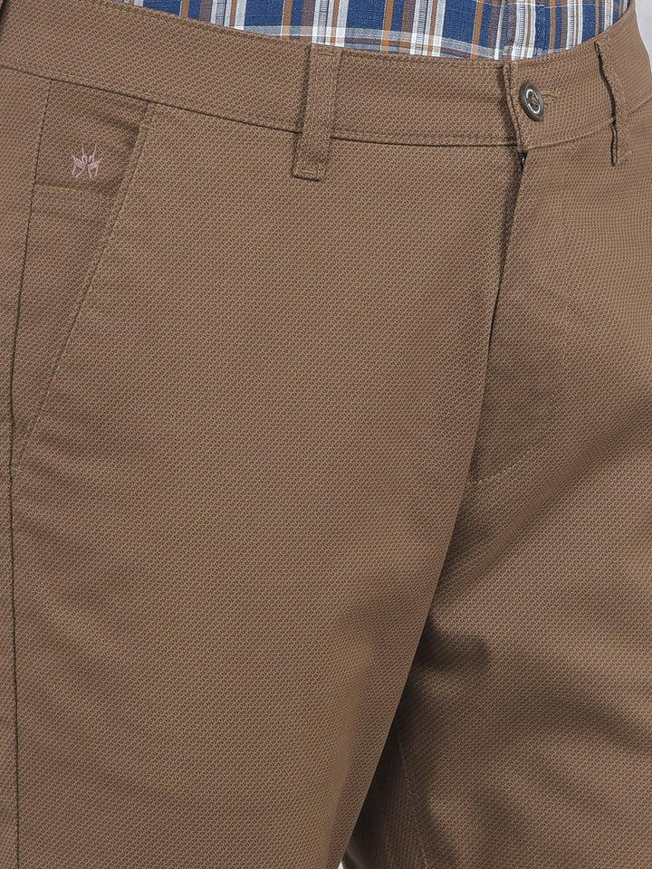 Brown Printed Trousers-Men Trousers-Crimsoune Club