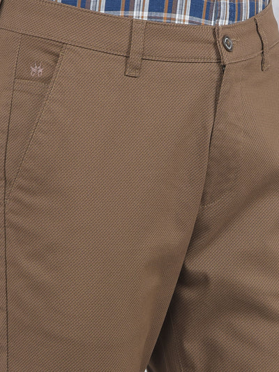 Brown Printed Trousers-Men Trousers-Crimsoune Club