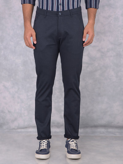 Navy Blue Trousers-Men Trousers-Crimsoune Club