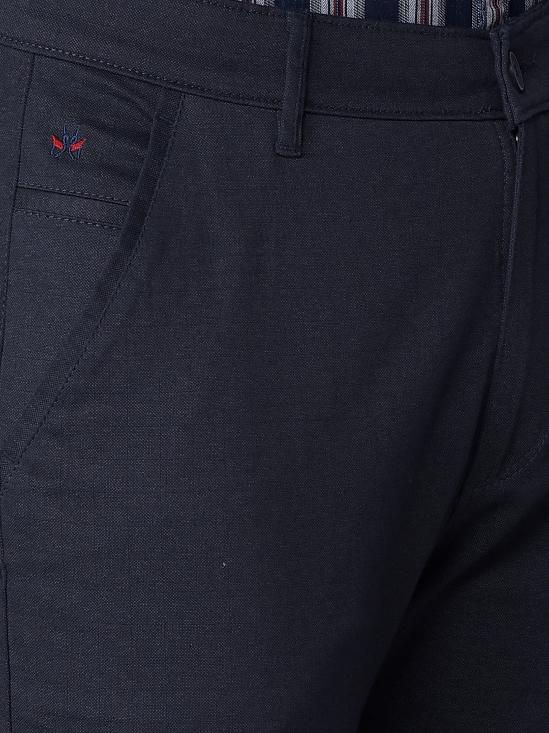 Navy Blue Trousers-Men Trousers-Crimsoune Club
