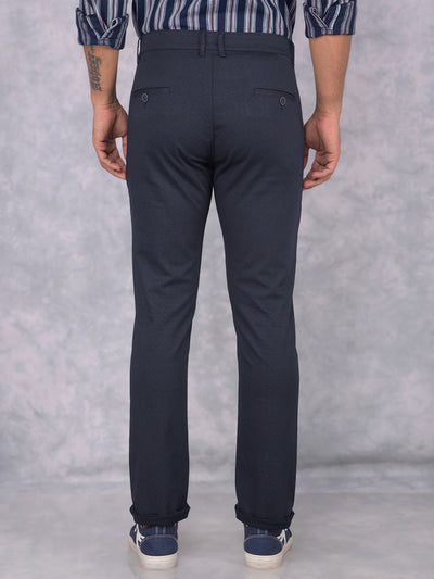 Navy Blue Trousers-Men Trousers-Crimsoune Club