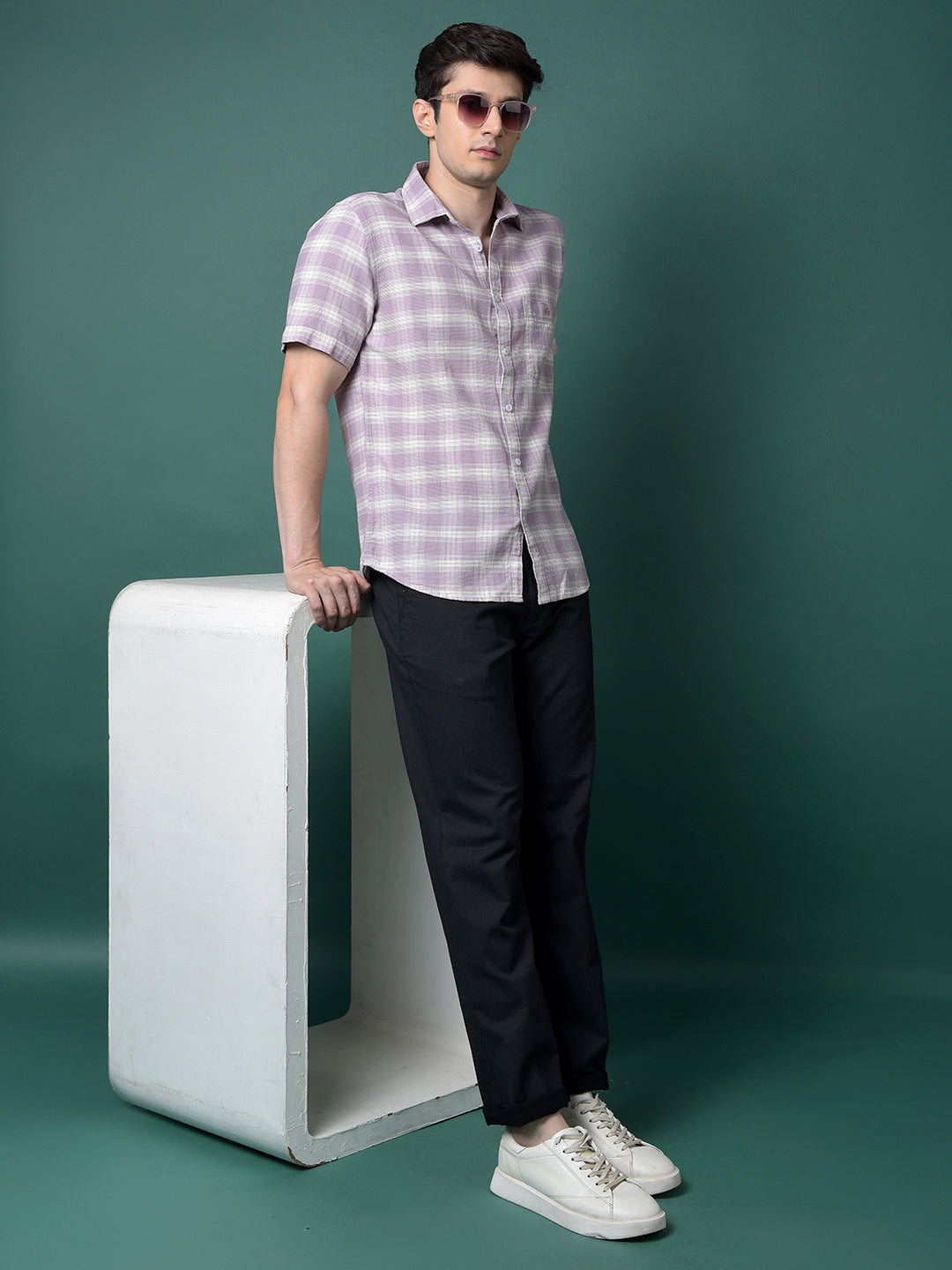 Black Straight Printed Trousers-Men Trousers-Crimsoune Club