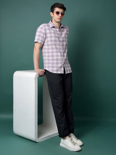 Black Straight Printed Trousers-Men Trousers-Crimsoune Club