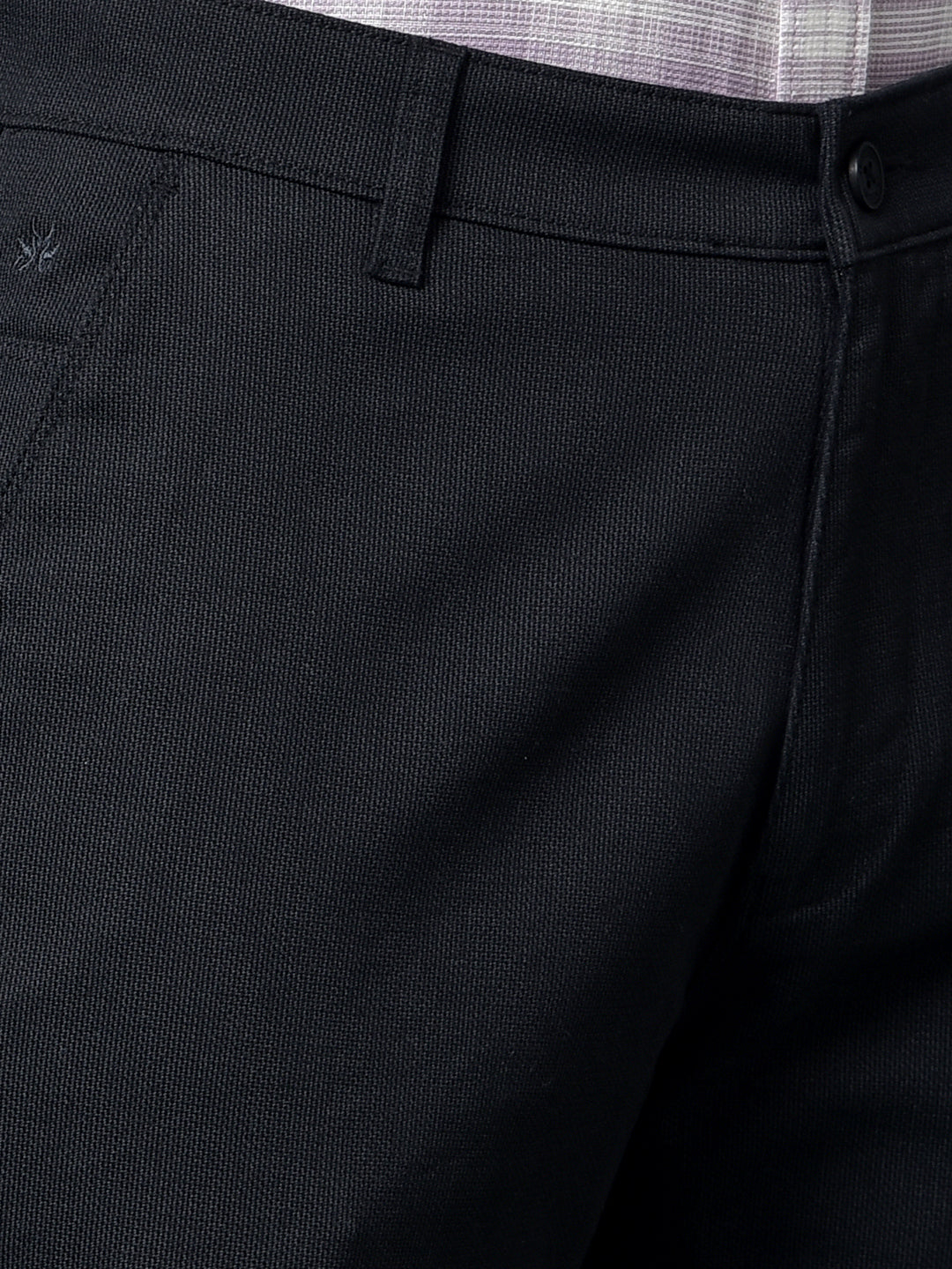 Black Straight Printed Trousers-Men Trousers-Crimsoune Club