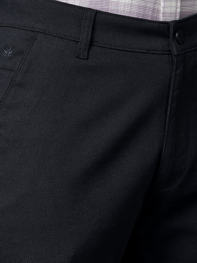 Black Straight Printed Trousers-Men Trousers-Crimsoune Club