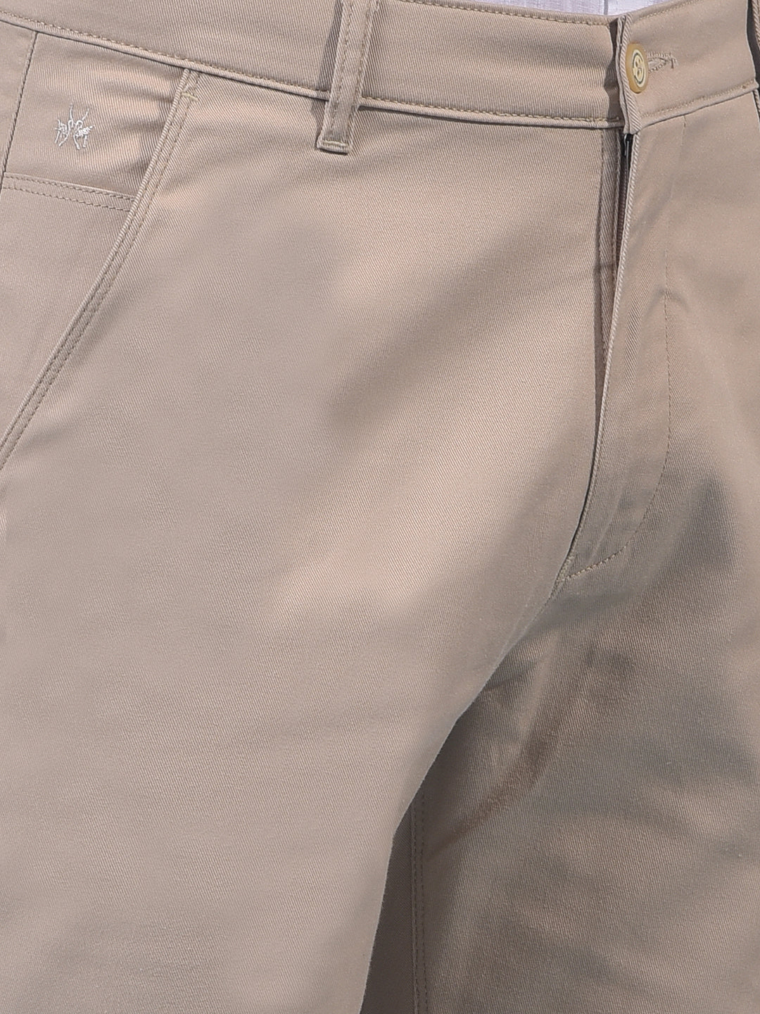 Beige Straight Trousers-Men Trousers-Crimsoune Club