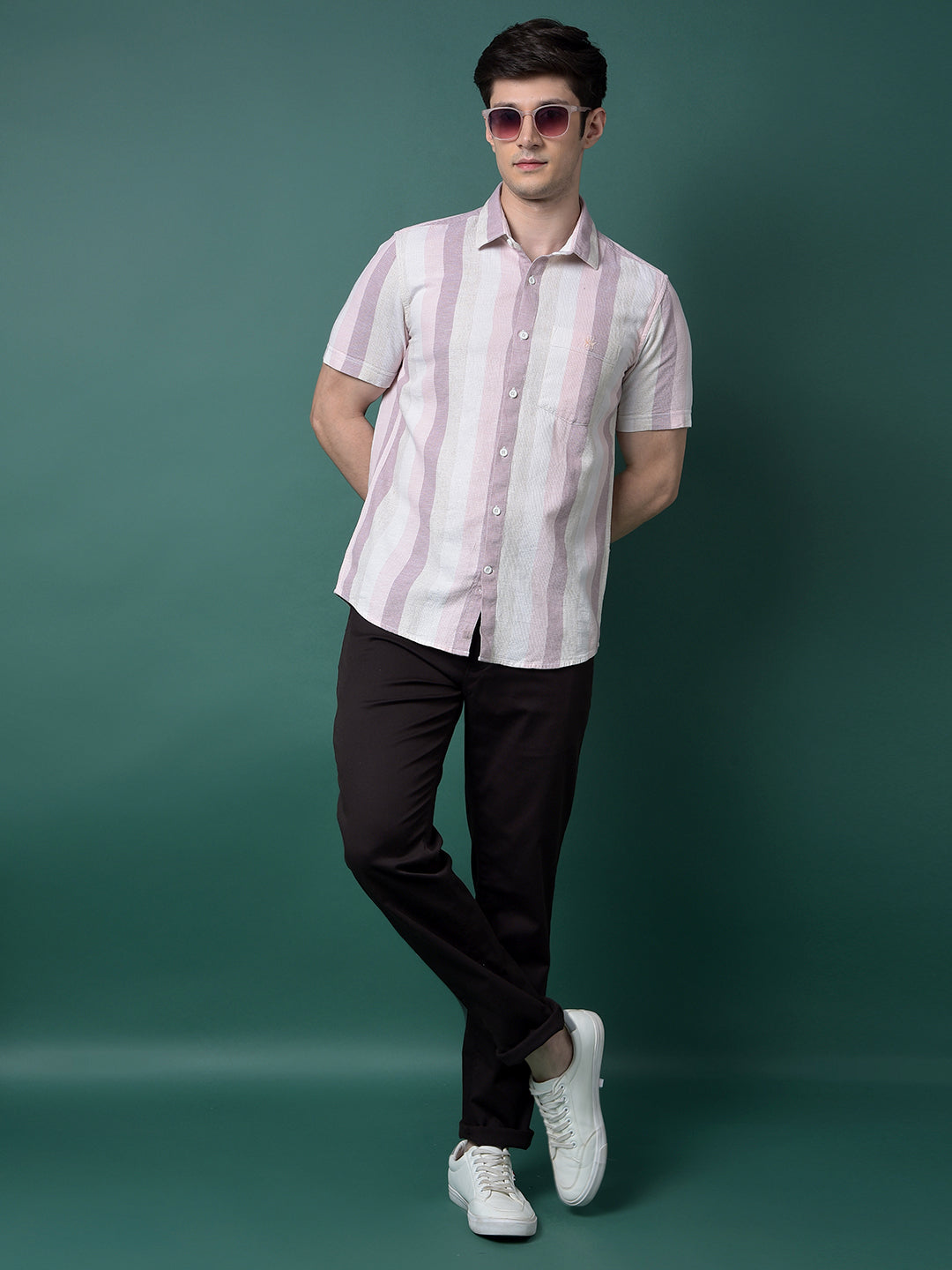 Brown Straight Trousers-Men Trousers-Crimsoune Club