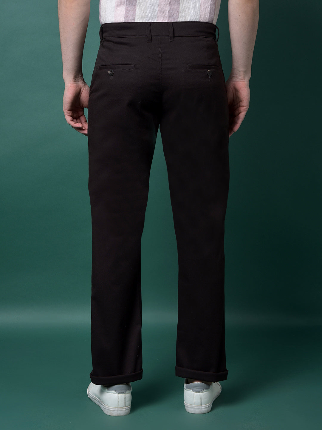 Brown Straight Trousers-Men Trousers-Crimsoune Club