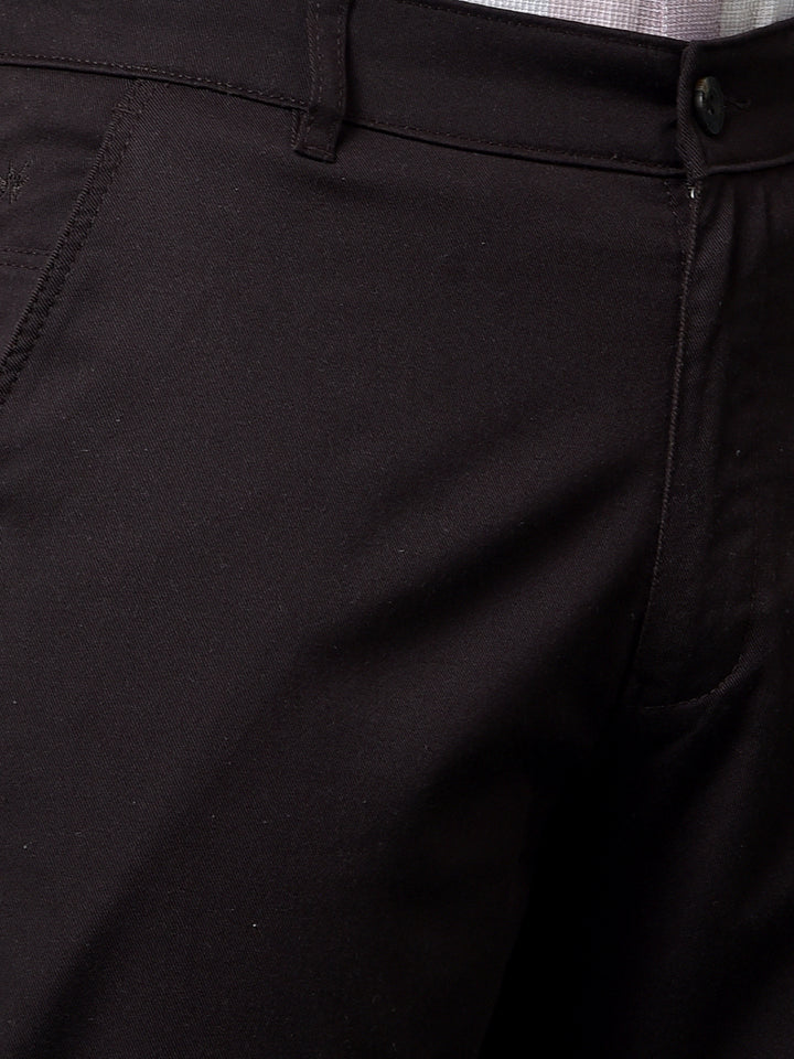 Brown Straight Trousers-Men Trousers-Crimsoune Club