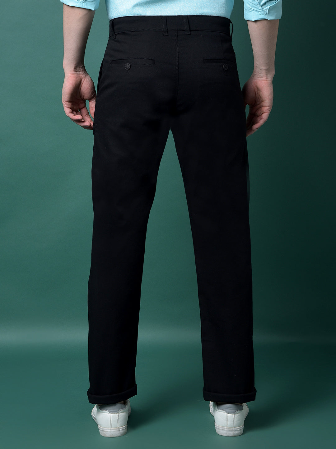 Black Straight Trousers-Men Trousers-Crimsoune Club