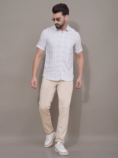 Cream Trousers-Men Trousers-Crimsoune Club