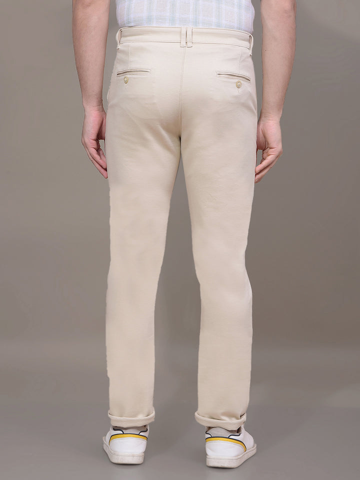 Cream Trousers-Men Trousers-Crimsoune Club