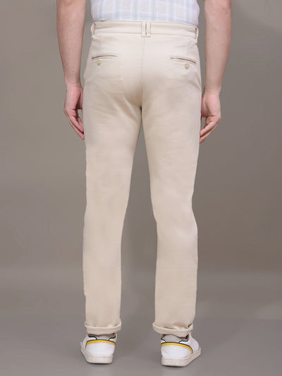 Cream Trousers-Men Trousers-Crimsoune Club