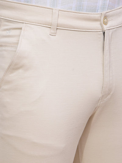 Cream Trousers-Men Trousers-Crimsoune Club