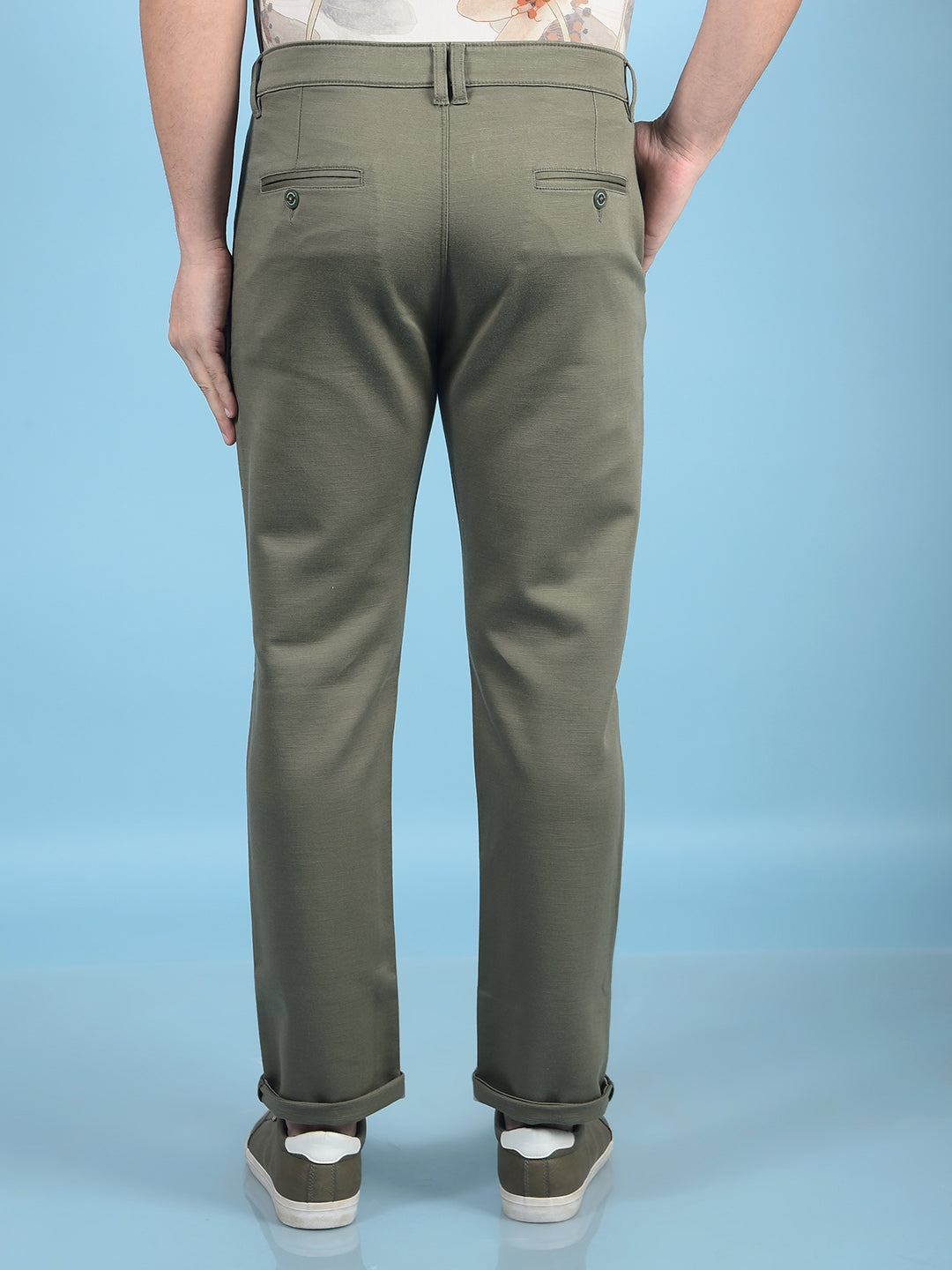 Olive Trousers-Men Trousers-Crimsoune Club