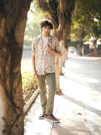 Olive Trousers-Men Trousers-Crimsoune Club