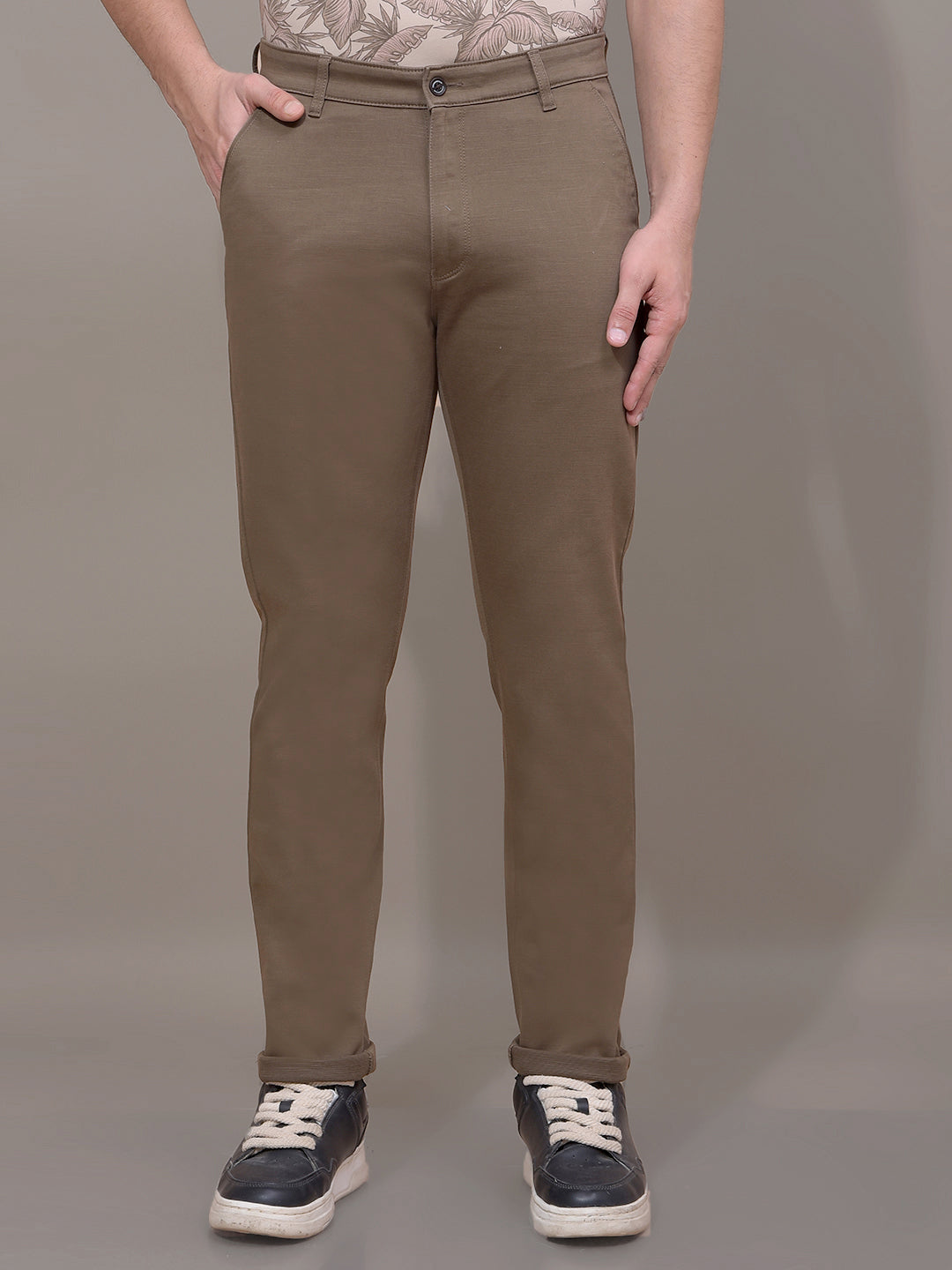 Brown Trousers-Men Trousers-Crimsoune Club