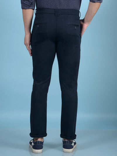 Navy Blue Trousers-Men Trousers-Crimsoune Club